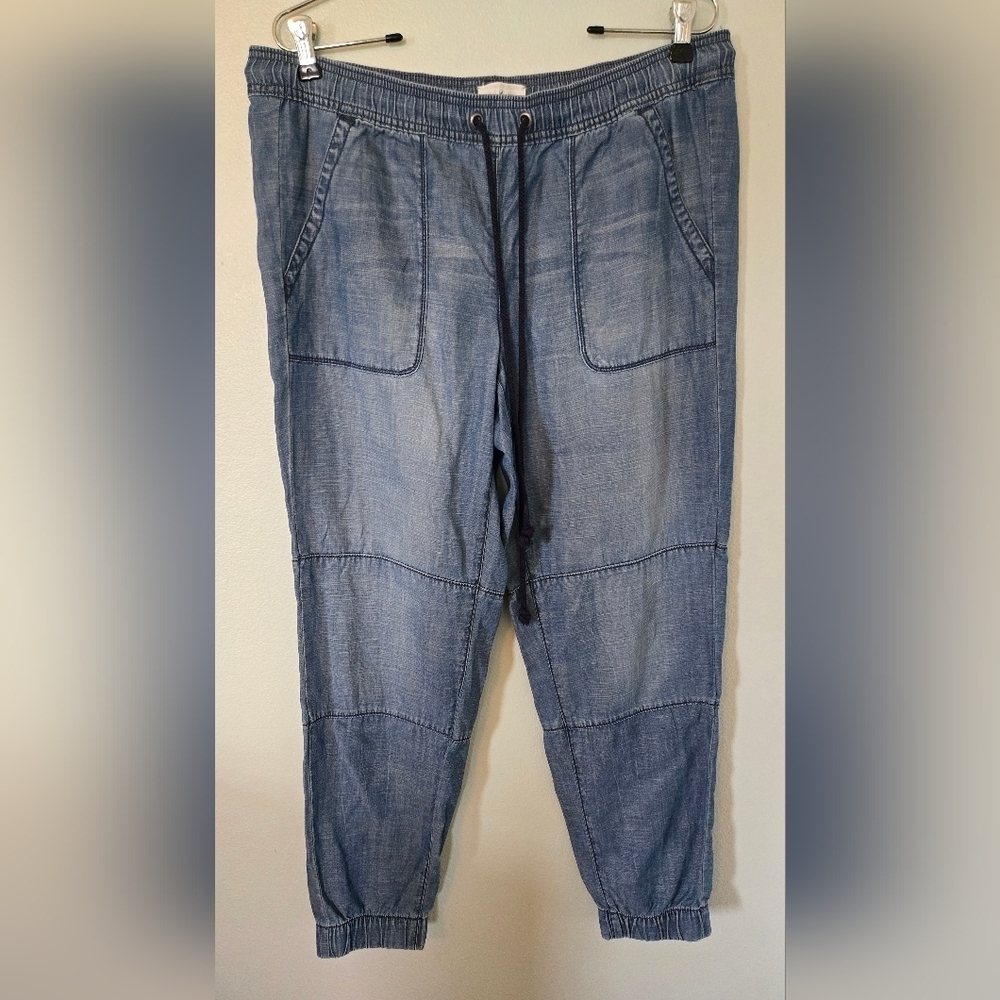 Lou & Grey Chambray Joggers Size Medium